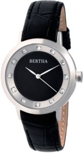 Quartz Cecelia Collection Blackleather Watch 34Mm
