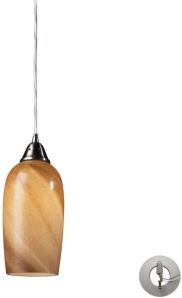 Sandstone 1 Light Pendant in Satin Nickel - Includes Adapter Kit