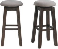 Steele 30" Swivel Backless Bar Stool Set