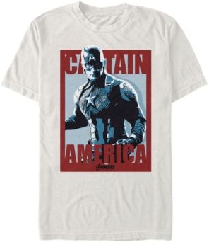 Avengers Endgame Captain America Red Poster Short Sleeve T-Shirt