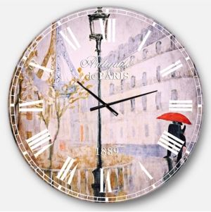 Romantic French Country Oversized Metal Wall Clock