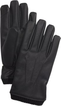 Faux-Leather Gloves