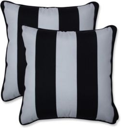 Cabana Stripe 16" x 16" Outdoor Decorative Pillow 2-Pack