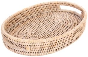 Artifacts Rattan Oval Vanity Tray