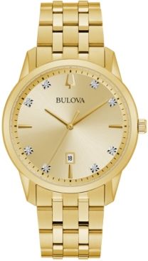 Sutton Diamond-Accent Gold-Tone Stainless Steel Bracelet Watch 40mm