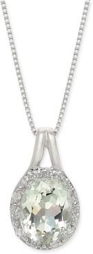 Mint Quartz (2-1/3 ct. t.w.) & White Topaz (1/10 ct. t.w.) 18" Pendant Necklace in Sterling Silver