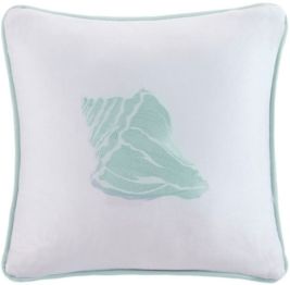 Coastline Embroidered 16" Square Decorative Pillow