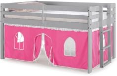 Jasper Twin Junior Loft Bed, Frame and Bottom Playhouse Tent