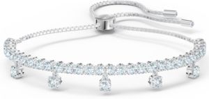 Silver-Tone Crystal Slider Bracelet