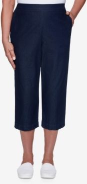 Plus Size Classics Denim Capri Pant