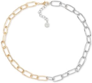 Two-Tone Link Chain Necklace, 18" + 2" extender, Created for Macy's