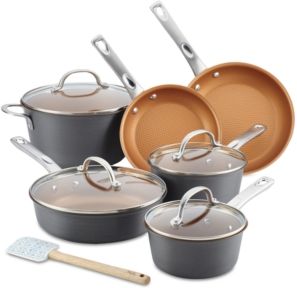 Home Collection 11-Pc. Hard-Anodized Aluminum Cookware Set