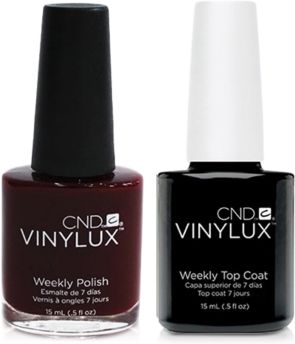 Creative Nail Design Vinylux Oxblood Nail Polish & Top Coat (Two Items), 0.5-oz, from Purebeauty Salon & Spa