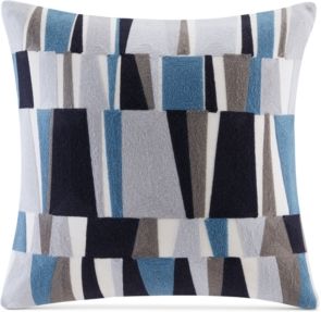 Lars 20" Square Embroidered Broken Stripe Decorative Pillow