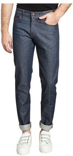 Naked & Famous Denim, Weird Guy Natural Selvedge Jeans Blu, Uomo, Taglia: W28