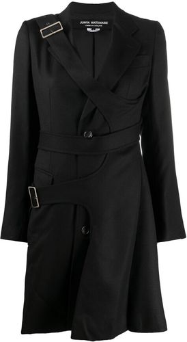 Junya Watanabe, buckled strap mid-length coat Nero, Donna, Taglia: S