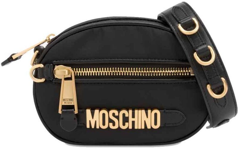 Moschino, Borsa tracolla con lettering A7411 8202-1555 Nero, Donna, Taglia: ONE Size