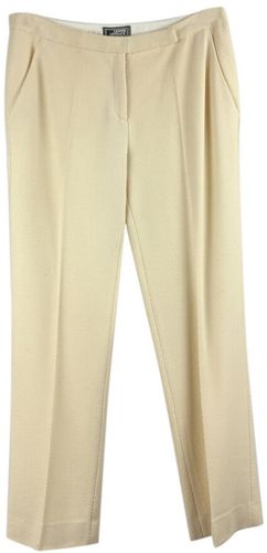 Versace Pre-owned, Wool Trousers Pants Beige, Donna, Taglia: XS