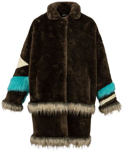 Fortini, A coat of artificial fur Brown Tamara Marrone, Donna, Taglia: S