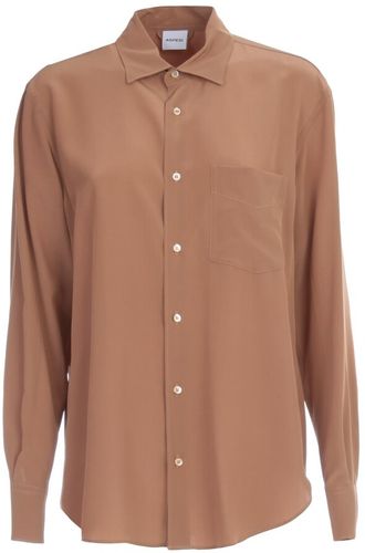 Aspesi, Silk Shirt Marrone, Donna, Taglia: XS