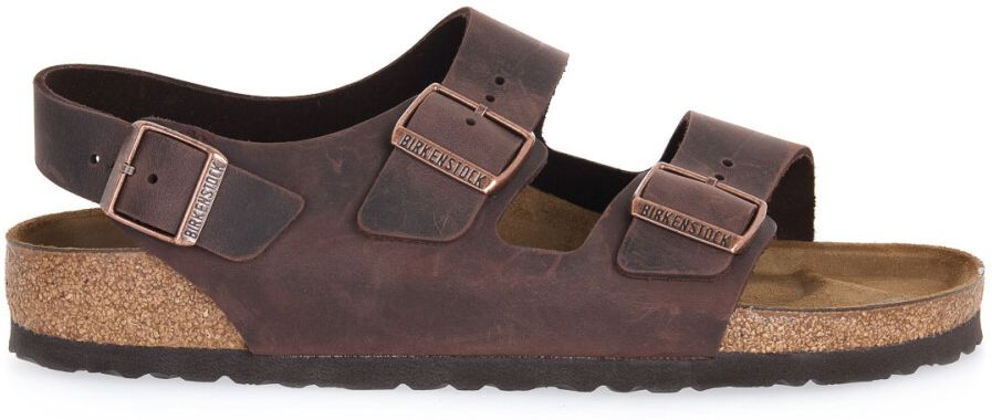 Birkenstock, Milano Habana Oiled Calz Sandals Marrone, Uomo, Taglia: 46,45,43,44