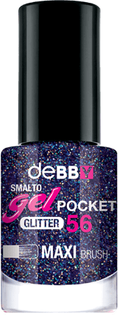 smalto gelPOCKET - disponibile in 28 colori - 56 purple glitter