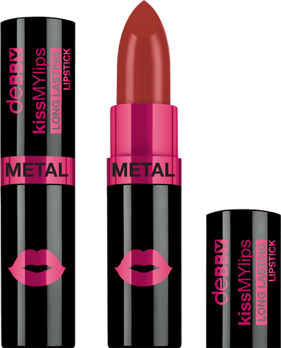 kissMYlips  long lasting METAL lipstick - 17 red metal