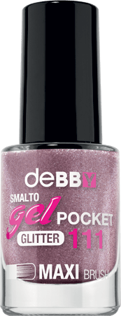 smalto gelPOCKET - disponibile in 28 colori - 111 glitter soft lilac