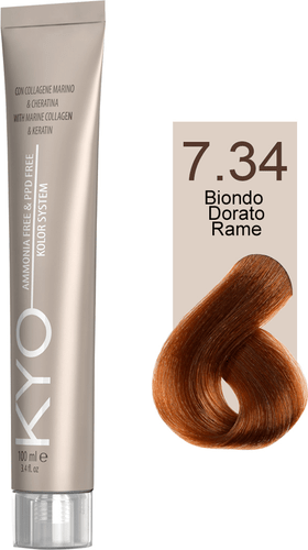 Ammonia Free e PPD Free Tinta Capelli - 7.34 Biondo Dorato Rame