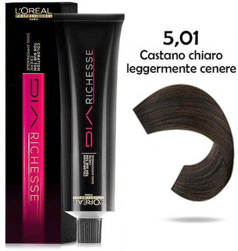 L'Oreal Dia Richesse Tintura - 5.01 Castano Chiaro Glacè