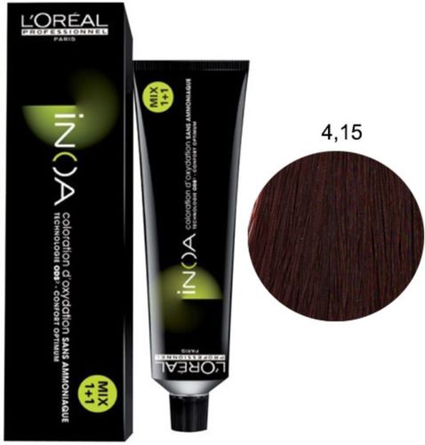 L'Oreal Inoa Tintura - 4.15 Castano Cenere Mogano