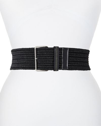 Wide Raffia Belt