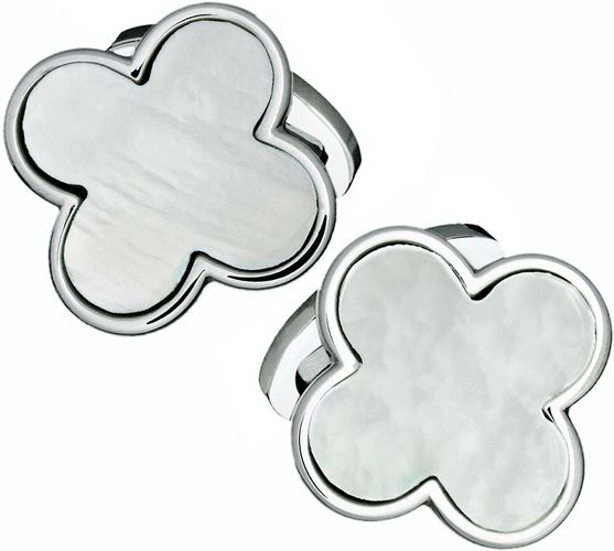 Mother-of-Pearl Clover Cuff Links