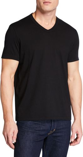 Short-Sleeve V-Neck T-Shirt, Black