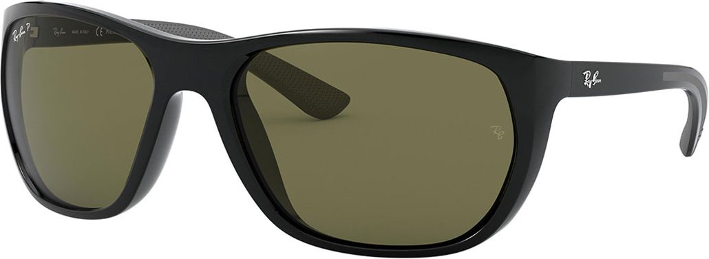 61mm Polarized Square Propionate Sunglasses