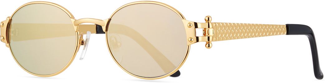 2000 Masterpiece Gold-Plated Oval Sunglasses