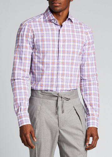 Plaid Cotton Sport Shirt