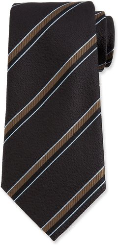 Textured Stripe Silk Tie