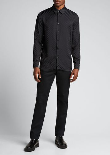 Jacquard Squares Sport Shirt