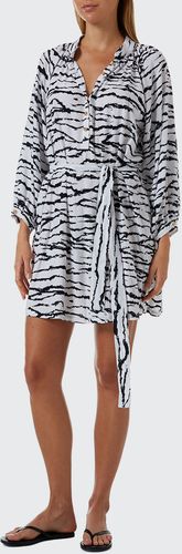 Amy Tiger-Stripe Coverup Shirtdress