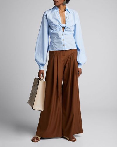 Marcel Pleated Wide-Leg Pants