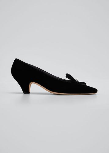 Nicole Velvet Buckle Pumps