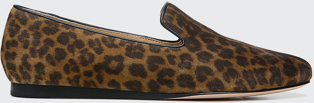 Griffin Leopard-Print Suede Loafers