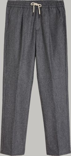 pantaloni in flanella gessata regular fit