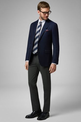 blazer navy napoli in lana