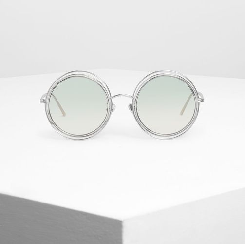Cutout Frame Round Sunglasses