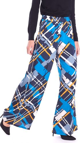 PANTALONE PALAZZO TWINSET A FANTASIA BLU