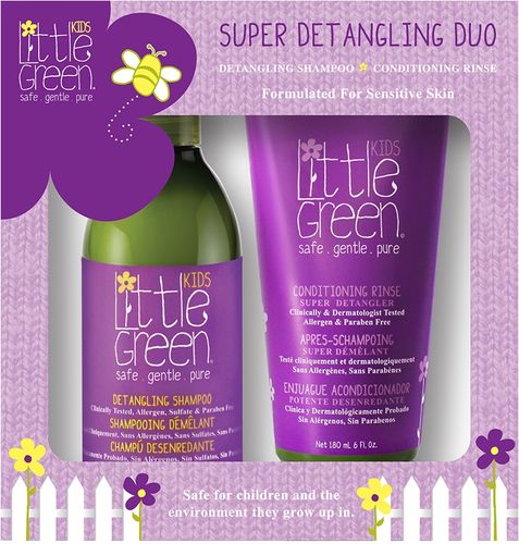 Kids Super Detangling Duo Shampoo e Balsamo Kit Capelli Little Green