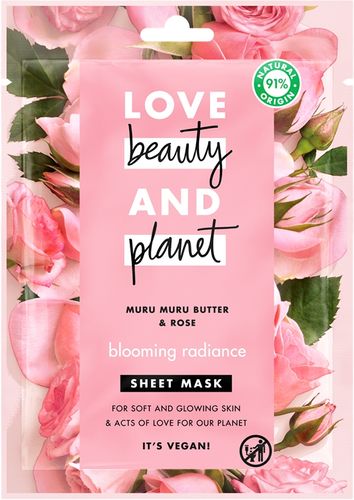 Sheet Mask - Blooming Radiance 21 ml LOVE BEAUTY AND PLANET