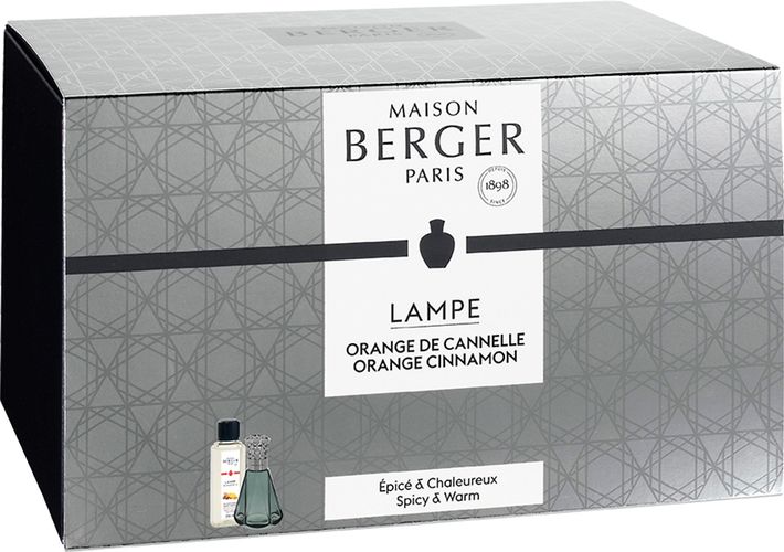 Lampe Pyramide Vert Antique + Ricarica Orange De Cannelle 250 ml Lampada Catalitica+Ricarica MAISON BERGER PARIS